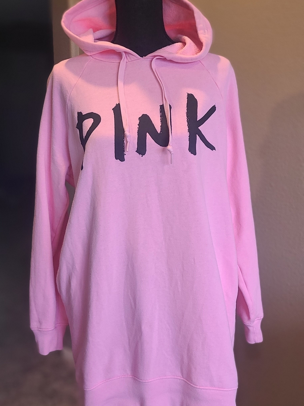 PINK Victoria's Secret Oversized Pastel Pink Pullover Hoodie with Pockets
